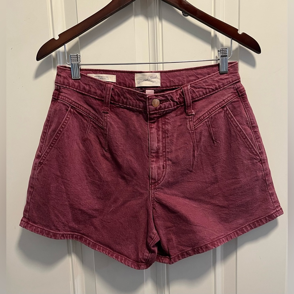 Purplish High-Rise A-Line Midi Jean Shorts Universal Thread Women's 6/28